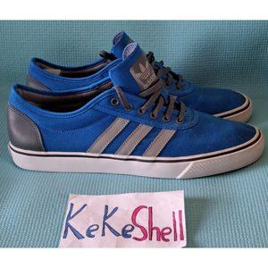 Adidas Blue and Gray Skate Sneakers